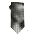 Stock White/ Black Silk Tie